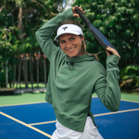 Áo hoodie ngắn tay bằng vải nỉ dành cho nữ